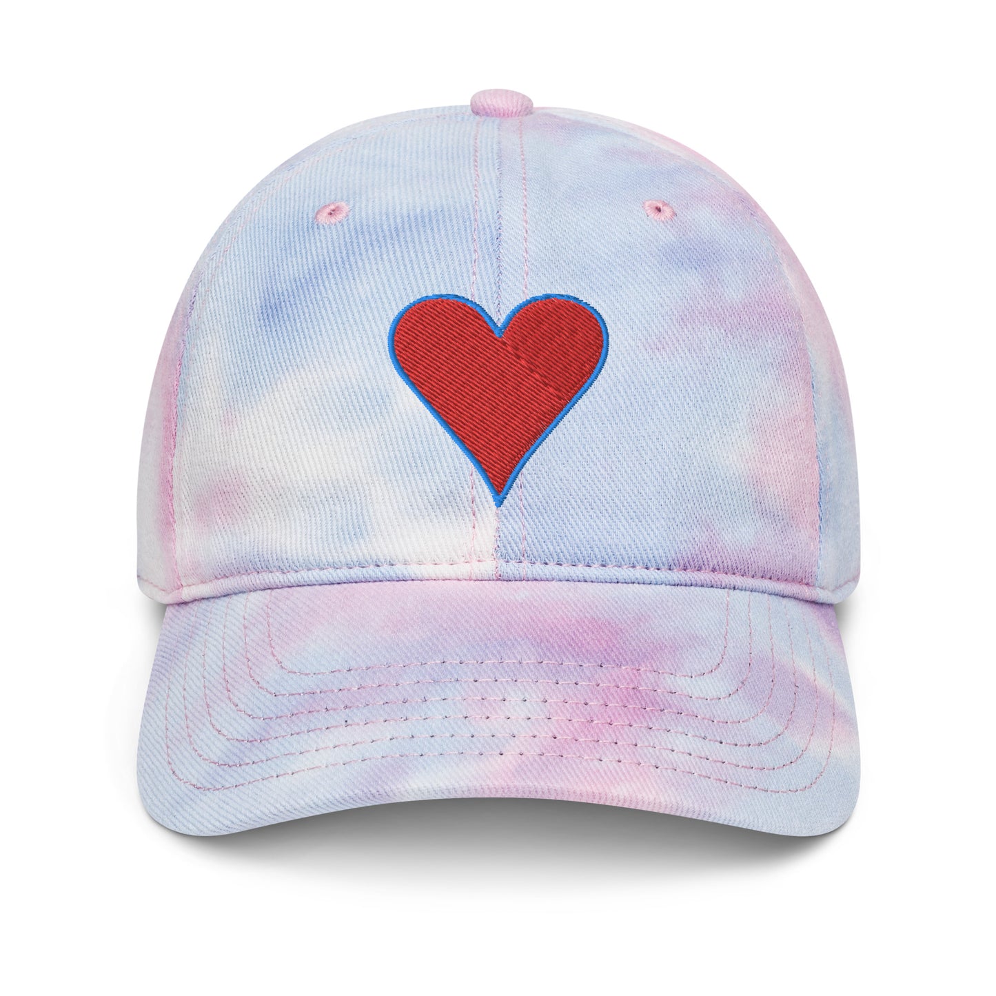 Heart Graphic Tie Dye Cap