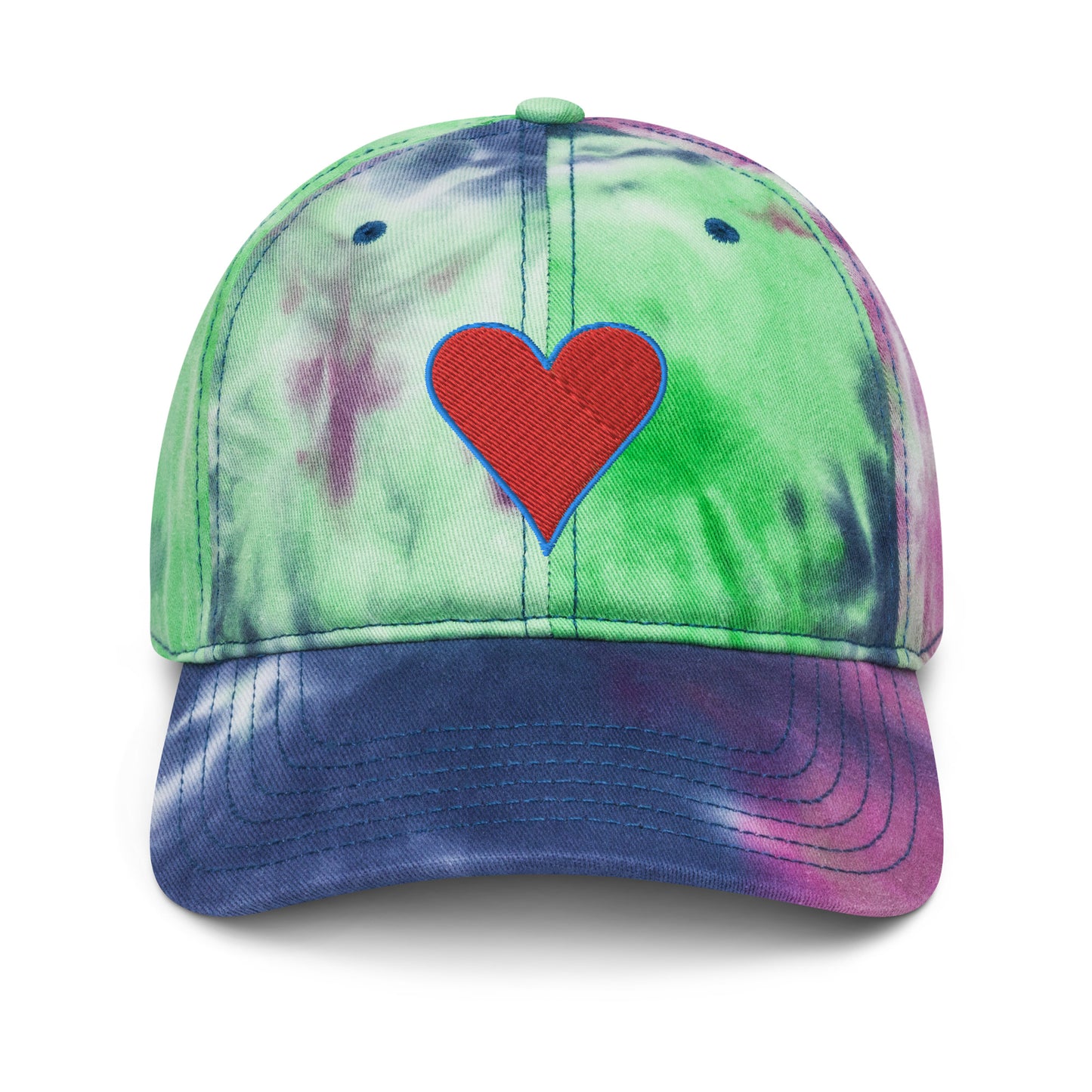 Heart Graphic Tie Dye Cap