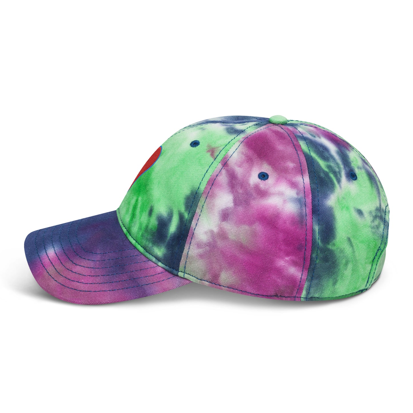 Heart Graphic Tie Dye Cap