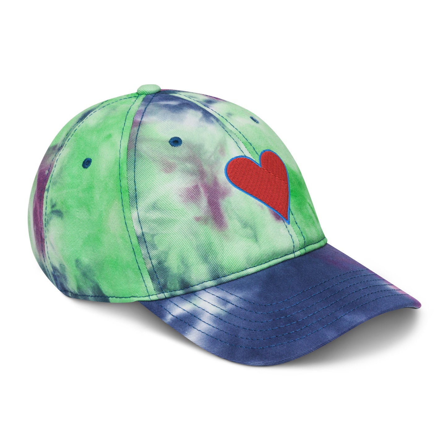 Heart Graphic Tie Dye Cap