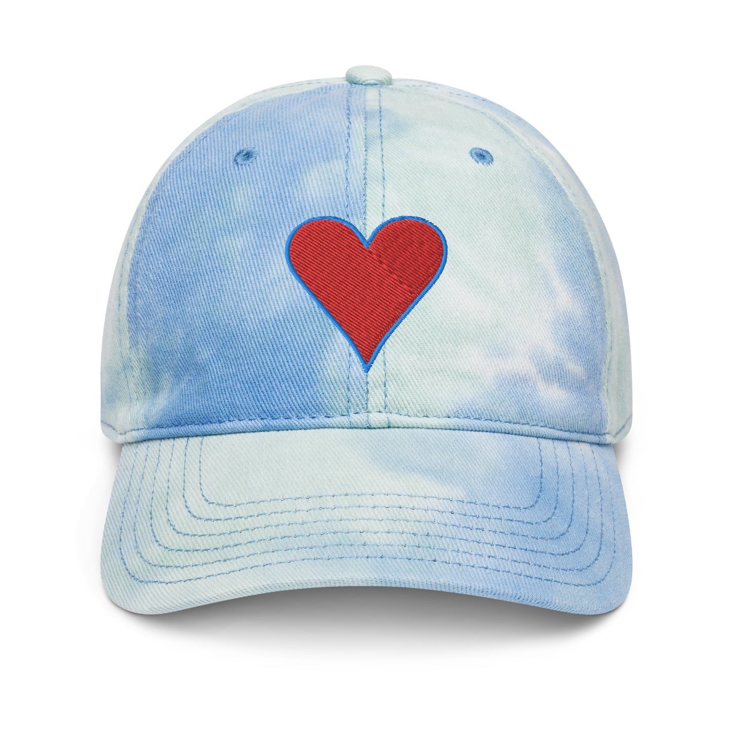 Heart Graphic Tie Dye Cap