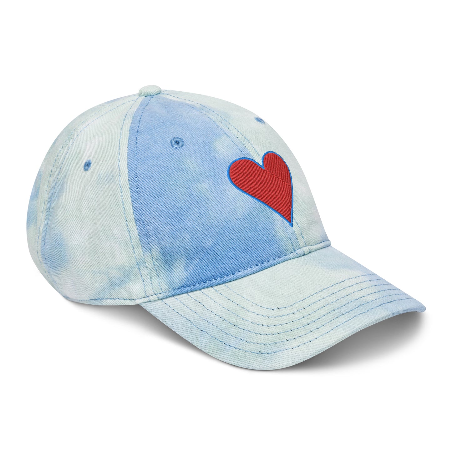 Heart Graphic Tie Dye Cap